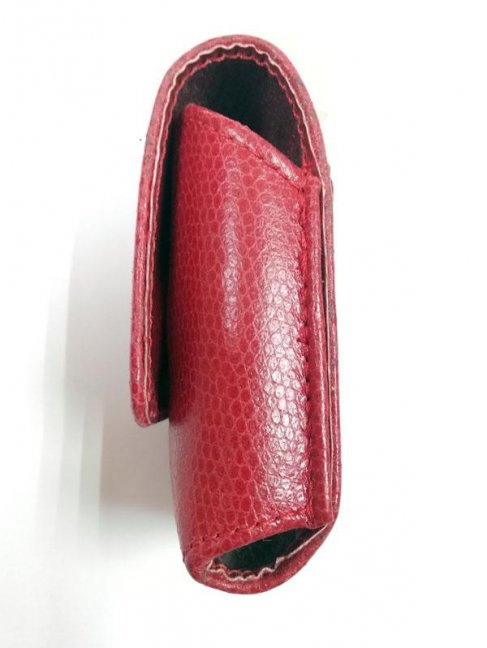 Pouzdro Redpoint kožené svislé - červené 45x85 mm