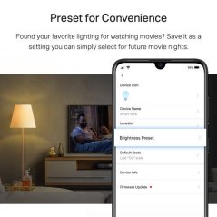 TP-LINK "Smart Wi-Fi Light Bulb, DimmableSPEC: 2.4 GHz, IEEE 802.11b/g/n, E27 Base, 220–240 V, 50/60 Hz, 806 lm, 8.7 W,