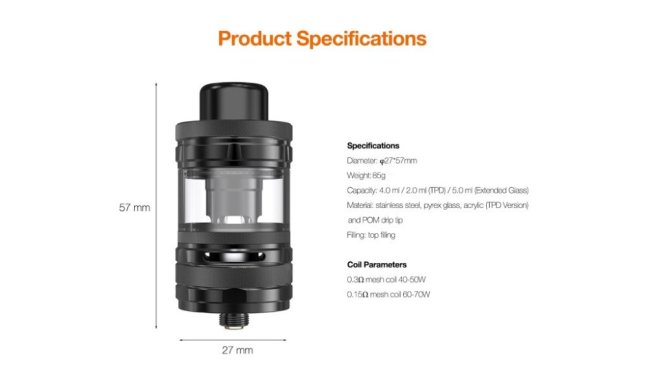 Aspire Guroo - Clearomizer - 5ml (Gunmetal)