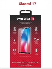 SKLO SWISSTEN FULL GLUE, COLOR FRAME, CASE FRIENDLY PRO XIAOMI 17 5G ČERNÉ
