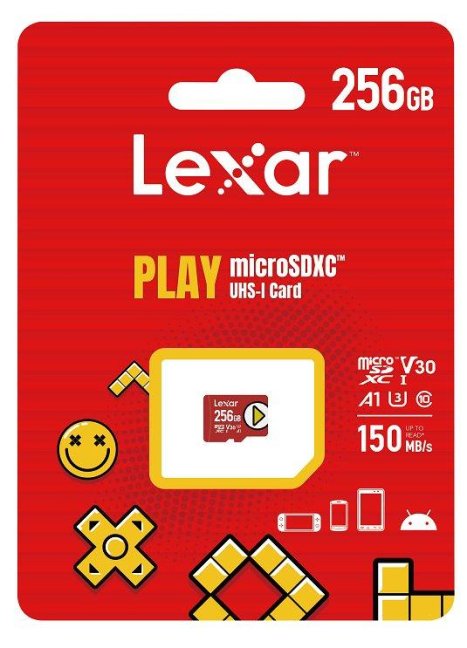 Lexar paměťová karta 256GB PLAY microSDXC™ UHS-I cards, čtení 150MB/s C10 A1 V30 U3