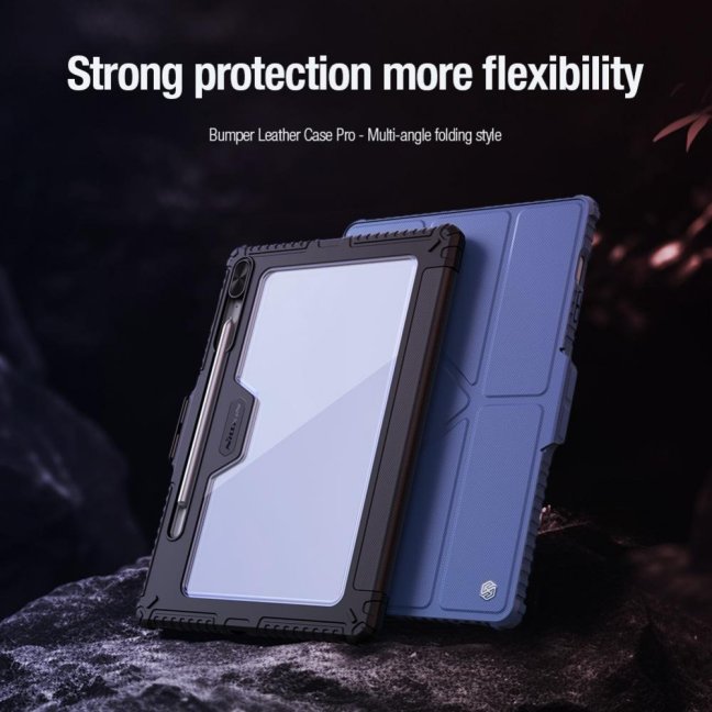 Nillkin Bumper PRO Protective Stand Case Multi-angle pro Samsung Galaxy Tab S9 FE+ Sapphire Blue