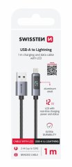 SWISSTEN LCD KABEL USB-A  / LIGHTNING 1 M