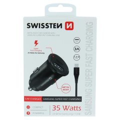 SWISSTEN CL PRO SAMSUNG SUPER FAST CHARGING 25W + KABEL USB-C/USB-C 1,2 M BLACK
