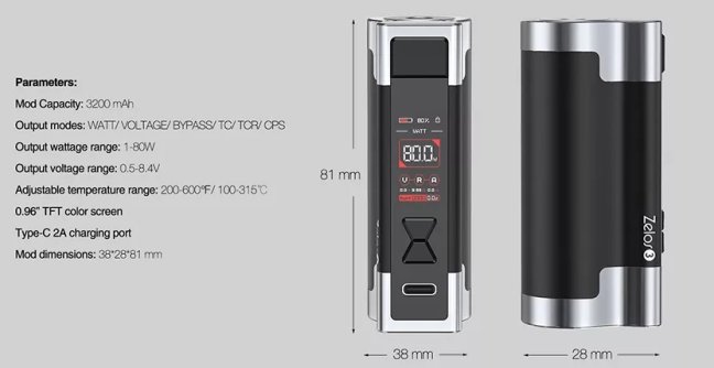 Aspire Zelos 3 - Full Grip Kit - GunMetal